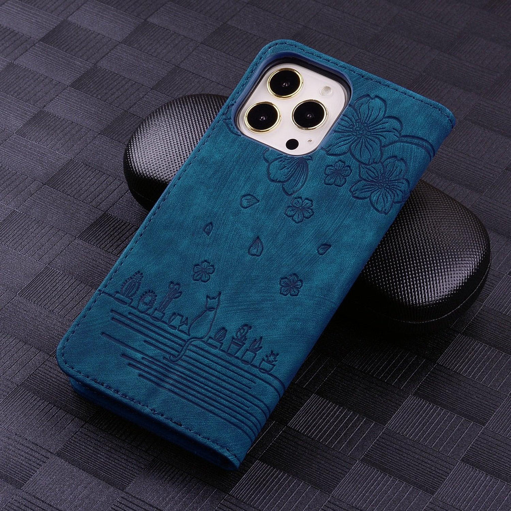 Étui portefeuille en cuir de luxe pour iPhone 14 13 Pro Max 11 12 Mini XR X XS Max avec support magnétique et porte-cartes en cuir PU, étui antichoc et élégant avec protection contre les chutes