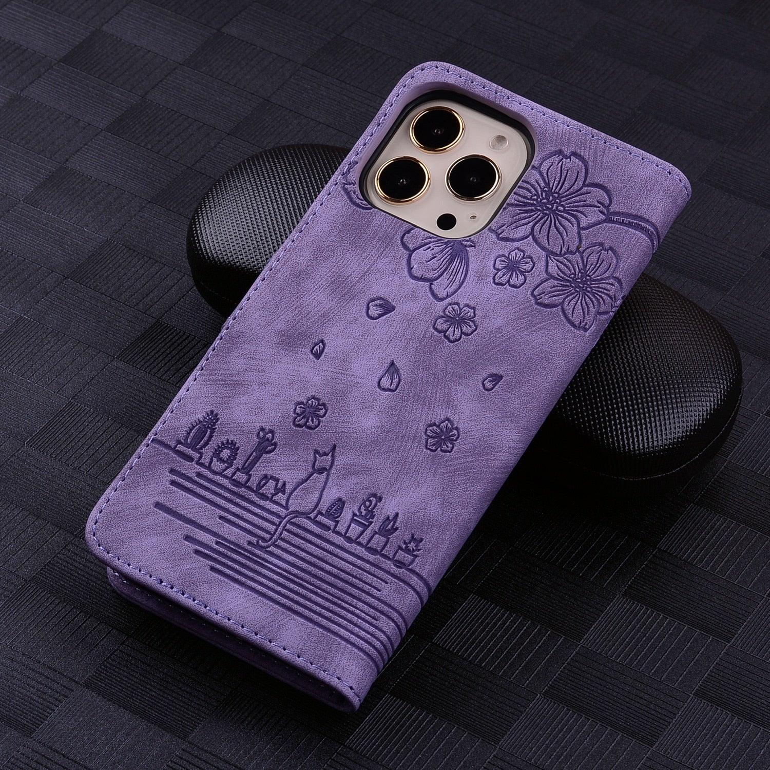 Étui portefeuille en cuir de luxe pour iPhone 14 13 Pro Max 11 12 Mini XR X XS Max avec support magnétique et porte-cartes en cuir PU, étui antichoc et élégant avec protection contre les chutes