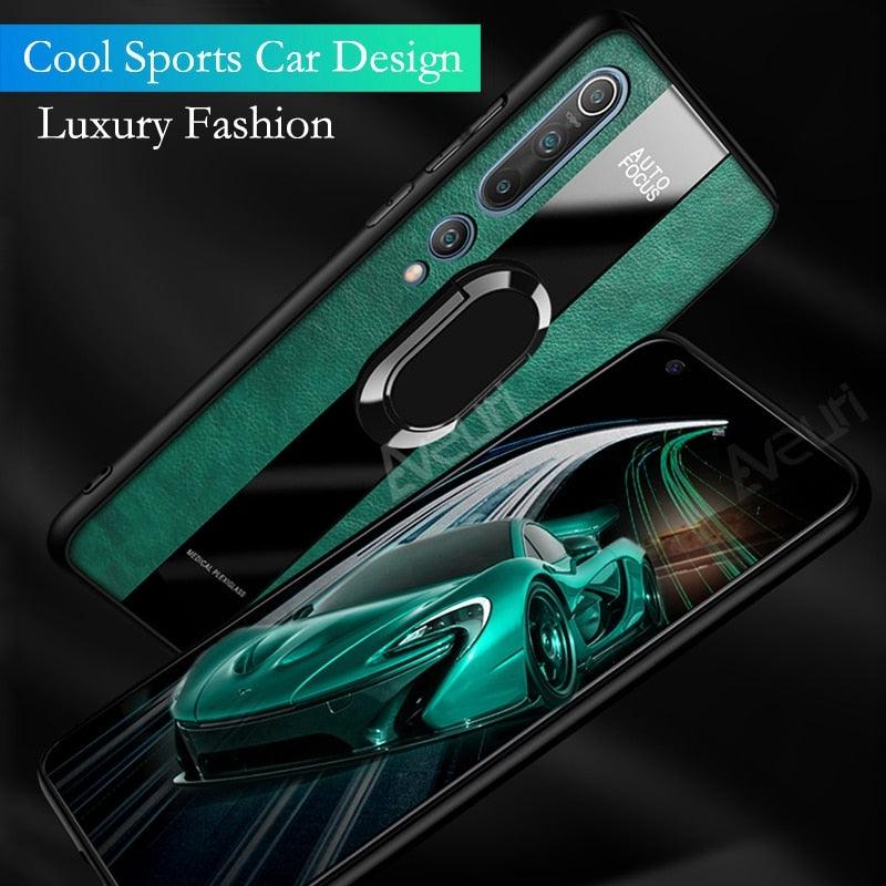 Étui de téléphone en cuir de luxe pour Xiaomi Mi 11i 9T 10T 11T Pro 11 Lite Redmi Note 9S 7 8 9 10 Pro 8T, étui de protection en cuir pour téléphone portable avec anneau rotatif à 360°, bicolore vintage et durable
