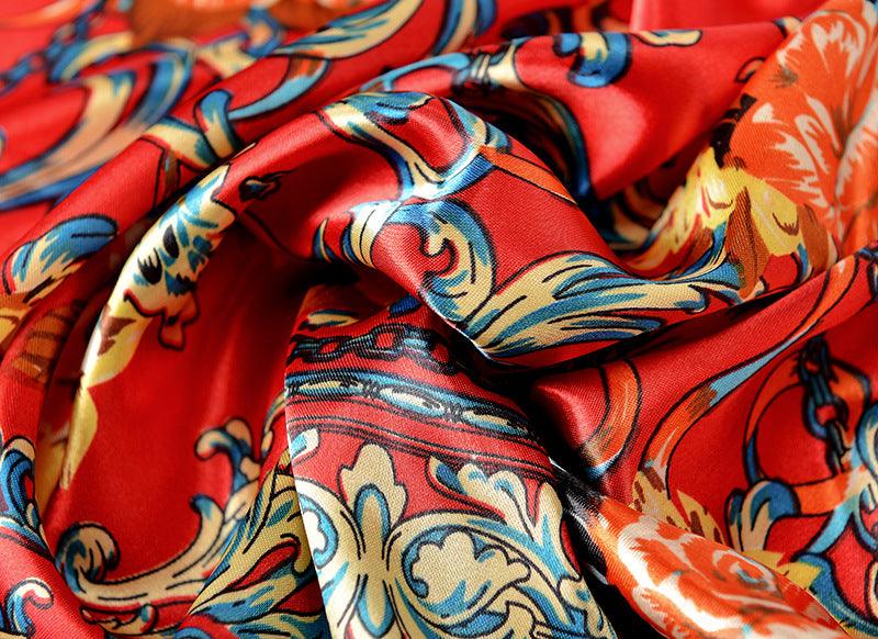 Foulards en soie carrés longs et doux de luxe, foulard léger et élégant en satin de soie douce, écharpe hijab, châles en soie soyeux pour femmes, bandeau pour cheveux, 90*90cm