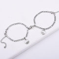 Bracelet de couple magnétique de luxe en acier inoxydable, bracelets de chaîne, bijoux breloques, bracelets assortis pour couple, bracelets de promesse de distance d'amour pour homme et femme en acier inoxydable pour couple
