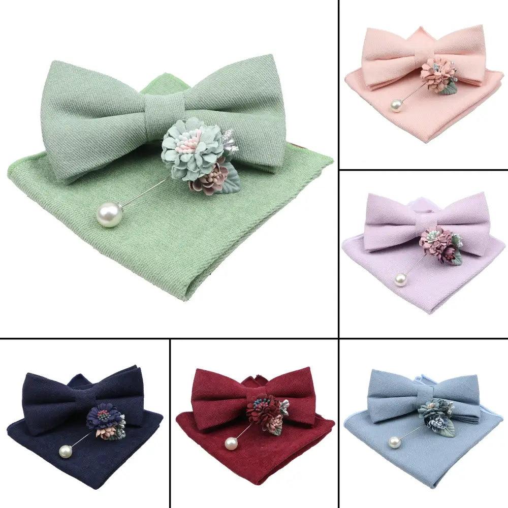 Nœud Papillon Luxueux en Coton Coloré pour Homme, Design Élégant, Cadeau Parfait pour Hommes, Nœud Papillon de Fête Tendance