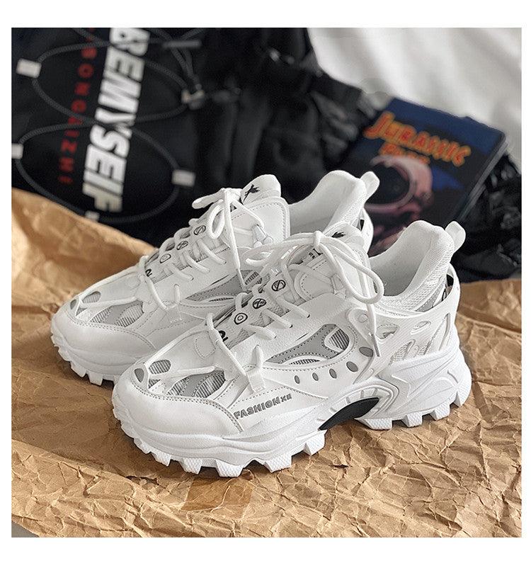 Baskets de luxe pour hommes, baskets blanches, baskets homme haute couture confortables, baskets mode respirantes, chaussures de sport décontractées absorption des chocs pour la course.