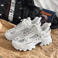 Baskets de luxe pour hommes, baskets blanches, baskets homme haute couture confortables, baskets mode respirantes, chaussures de sport décontractées absorption des chocs pour la course.