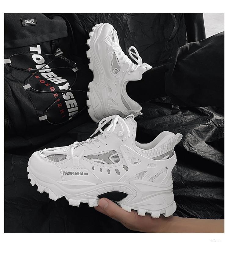 Baskets de luxe pour hommes, baskets blanches, baskets homme haute couture confortables, baskets mode respirantes, chaussures de sport décontractées absorption des chocs pour la course.