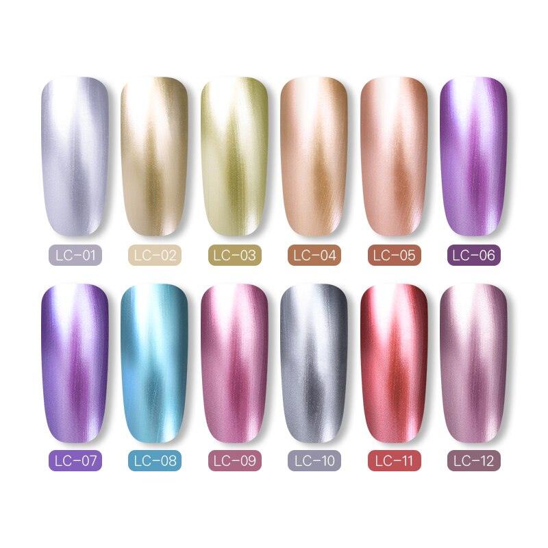 Vernis à ongles métallique de luxe pour femmes Argent Rose Permanent Gel UV Laque à ongles Élégant Effet métal de luxe Plus de couleurs pour les filles
