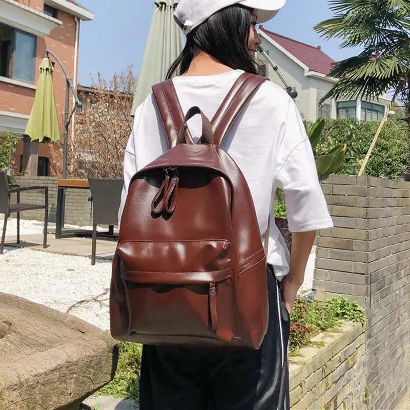 Sac à dos de luxe moderne pour femmes, style unique, en cuir, pour l'école, pour adolescentes, grande capacité, en polyuréthane, pour voyage
