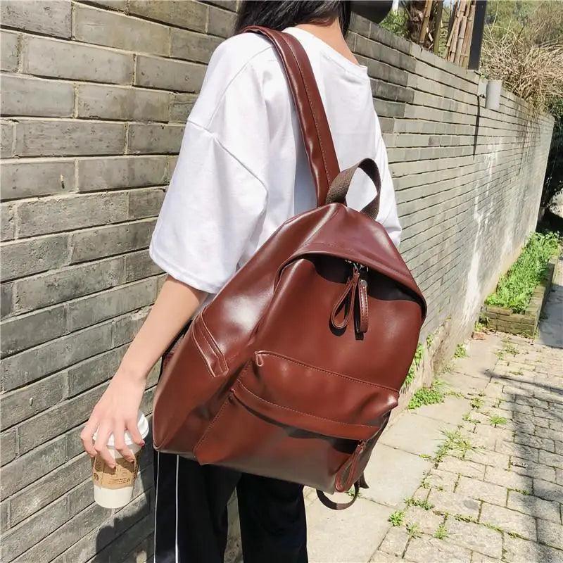 Sac à dos de luxe moderne pour femmes, style unique, en cuir, pour l'école, pour adolescentes, grande capacité, en polyuréthane, pour voyage