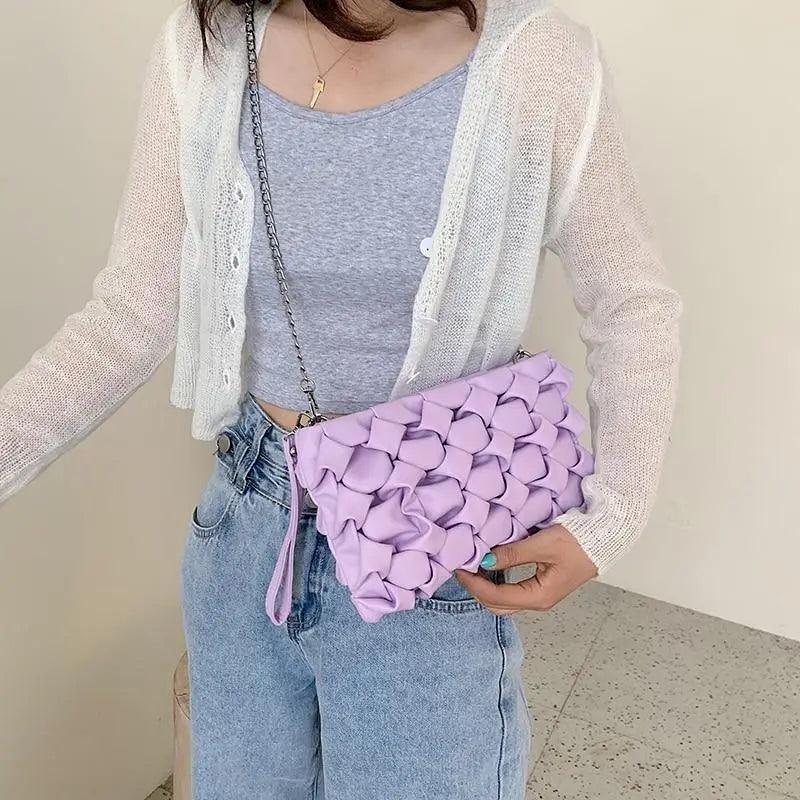 Sacs à main de luxe, pochettes et sacs à bandoulière pour femmes et filles, sac à bandoulière en cuir de marque avec chaîne en métal
