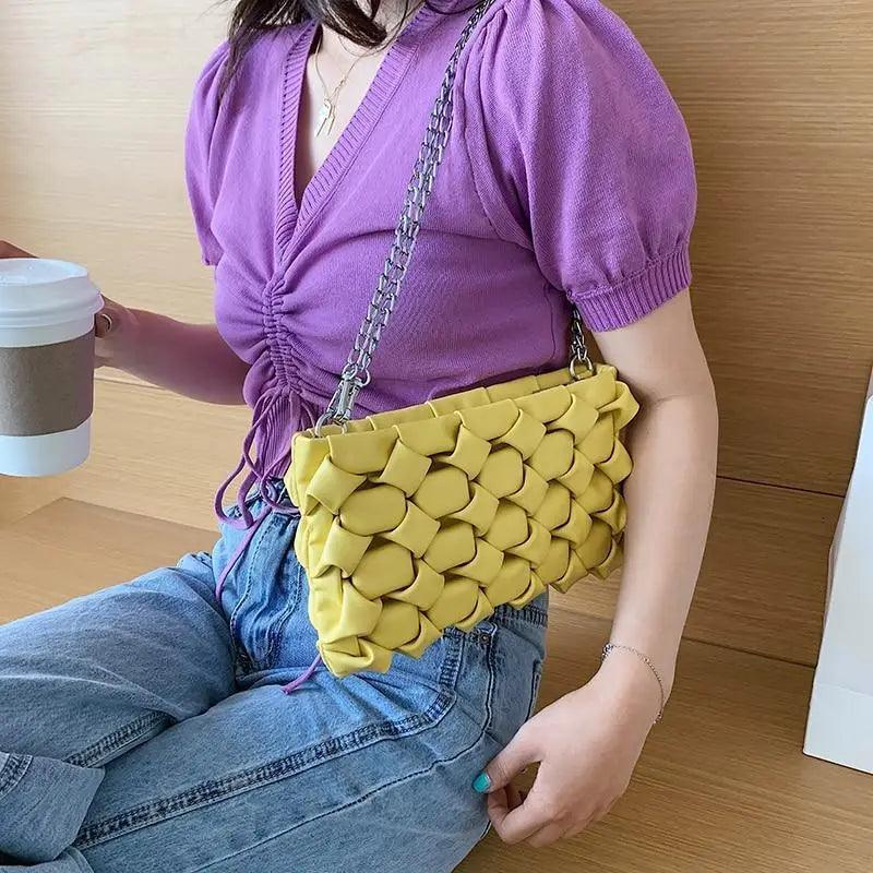 Sacs à main de luxe, pochettes et sacs à bandoulière pour femmes et filles, sac à bandoulière en cuir de marque avec chaîne en métal