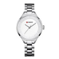 Montre de Luxe pour Femme Or Rose Montres-bracelets en Acier Inoxydable Mode Mince Quartz Montre Femme Étanche Montre-bracelet en Acier Inoxydable Design Rond Élégant pour Femmes