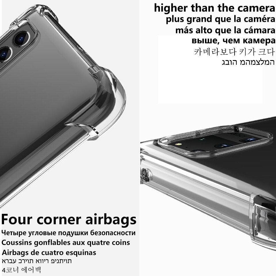 Coque de Luxe en Silicone pour Étui Transparent Xiaomi Mi Redmi Note 11 Pro 7 8 9 10 9s 10s 11s Poco F3 M3 M4 X3 X4 Pro 12 11t 12x Antichoc Mince Souple Transparent Étui de Protection Flexible pour Téléphone Portable