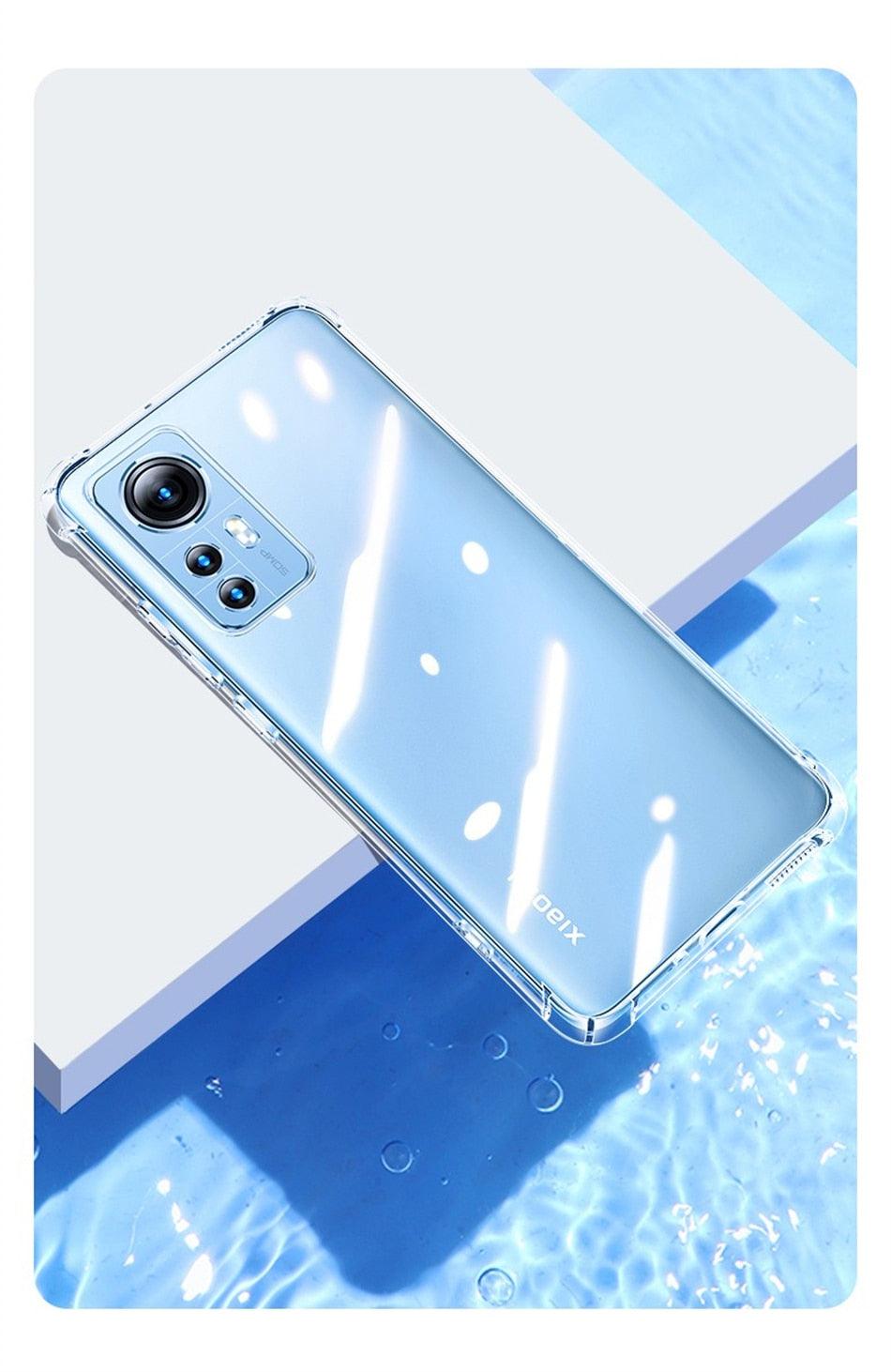Coque de Luxe en Silicone pour Étui Transparent Xiaomi Mi Redmi Note 11 Pro 7 8 9 10 9s 10s 11s Poco F3 M3 M4 X3 X4 Pro 12 11t 12x Antichoc Mince Souple Transparent Étui de Protection Flexible pour Téléphone Portable