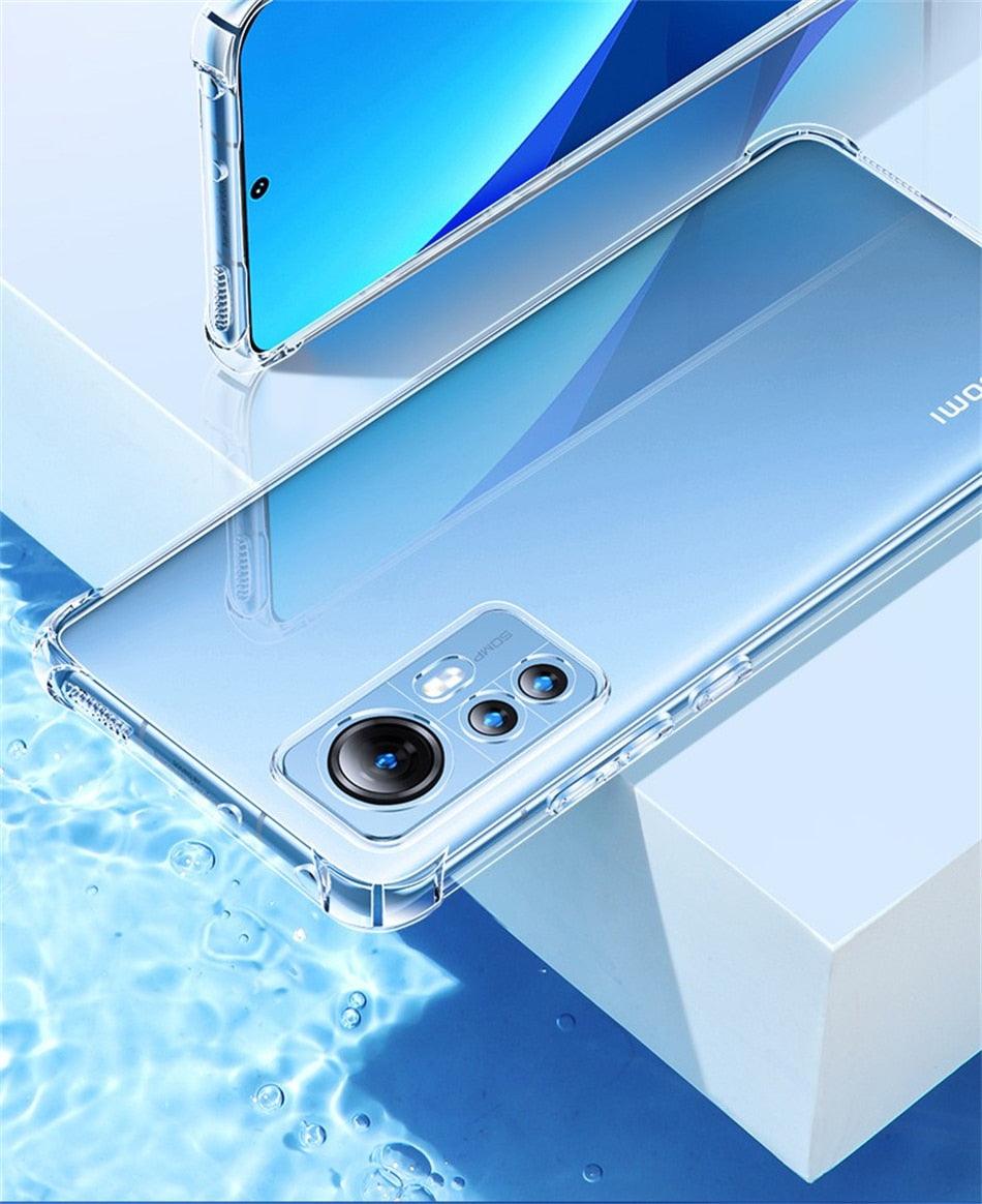 Coque de Luxe en Silicone pour Étui Transparent Xiaomi Mi Redmi Note 11 Pro 7 8 9 10 9s 10s 11s Poco F3 M3 M4 X3 X4 Pro 12 11t 12x Antichoc Mince Souple Transparent Étui de Protection Flexible pour Téléphone Portable