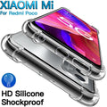Coque de Luxe en Silicone pour Étui Transparent Xiaomi Mi Redmi Note 11 Pro 7 8 9 10 9s 10s 11s Poco F3 M3 M4 X3 X4 Pro 12 11t 12x Antichoc Mince Souple Transparent Étui de Protection Flexible pour Téléphone Portable