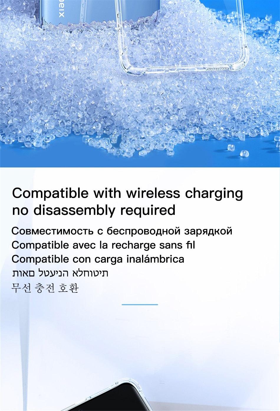 Coque de Luxe en Silicone pour Étui Transparent Xiaomi Mi Redmi Note 11 Pro 7 8 9 10 9s 10s 11s Poco F3 M3 M4 X3 X4 Pro 12 11t 12x Antichoc Mince Souple Transparent Étui de Protection Flexible pour Téléphone Portable