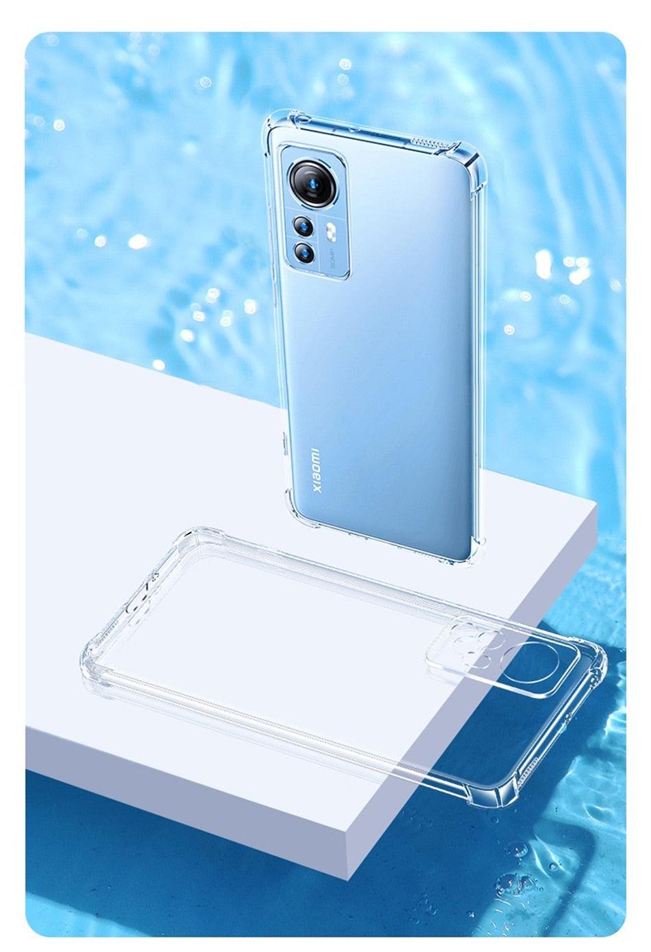 Coque de Luxe en Silicone pour Étui Transparent Xiaomi Mi Redmi Note 11 Pro 7 8 9 10 9s 10s 11s Poco F3 M3 M4 X3 X4 Pro 12 11t 12x Antichoc Mince Souple Transparent Étui de Protection Flexible pour Téléphone Portable