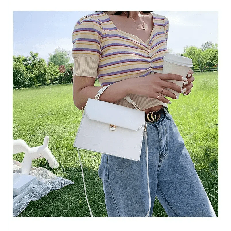 Sacs bandoulière de luxe Blanche-Neige pour femmes et filles Petit sac à main en cuir PU - Sacs de soirée de créateurs pour dames