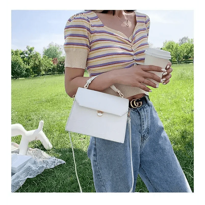 Sacs bandoulière de luxe Blanche-Neige pour femmes et filles Petit sac à main en cuir PU - Sacs de soirée de créateurs pour dames