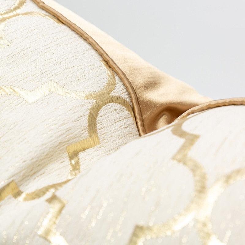 Housse de coussin de luxe en satin champagne pour canapé, coussins décoratifs nordiques, simple, en soie, taie d'oreiller carrée en satin rafraîchissant pour la maison et le salon
