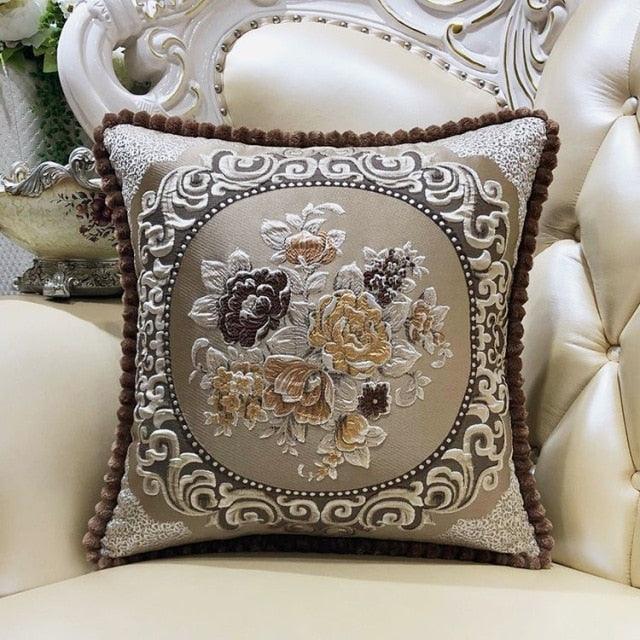 Taie d'oreiller de luxe pour canapé, coussins de salon, dossier de chevet, style aristocratique classique européen, jeté respirant, housse de grand oreiller légère