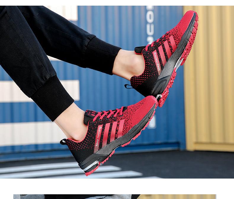 Baskets de sport de luxe pour hommes en maille respirante, chaussures décontractées pour hommes, confortables, antidérapantes, absorbant les chocs, légères, pour la marche en extérieur et la course à pied.