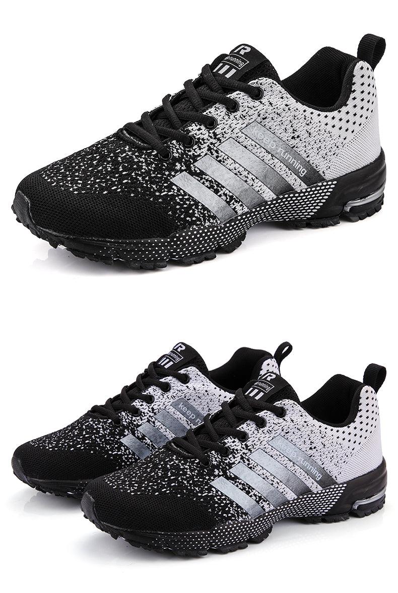Baskets de sport de luxe pour hommes en maille respirante, chaussures décontractées pour hommes, confortables, antidérapantes, absorbant les chocs, légères, pour la marche en extérieur et la course à pied.