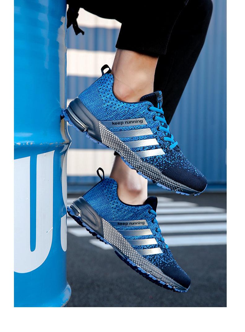 Baskets de sport de luxe pour hommes en maille respirante, chaussures décontractées pour hommes, confortables, antidérapantes, absorbant les chocs, légères, pour la marche en extérieur et la course à pied.