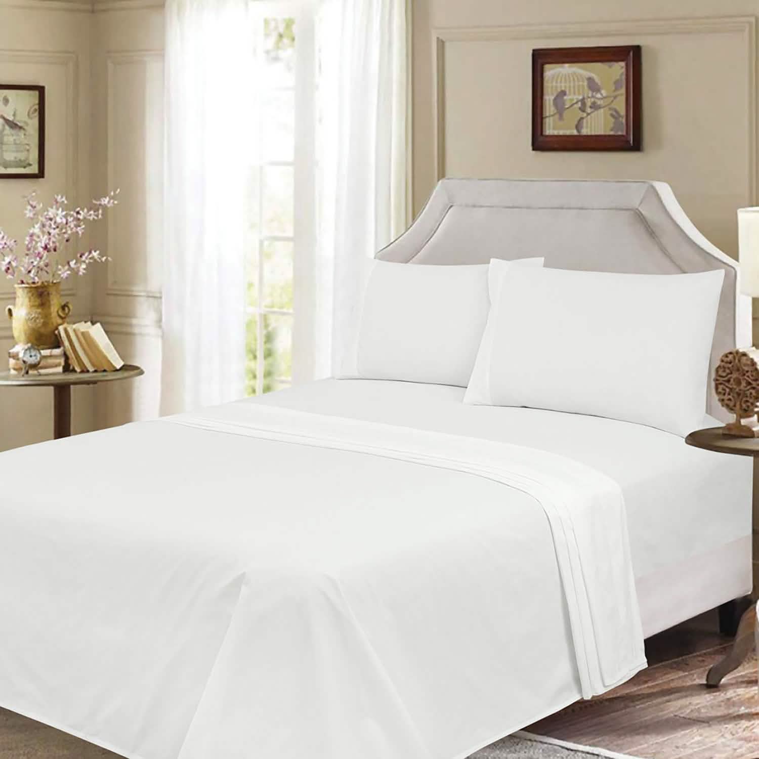 Drap en coton ultra-doux de luxe 300 fils/pouce