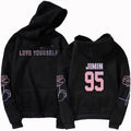 Sweat à capuche de luxe unisexe Pull à capuche "Love Yourself" Pull à capuche Garçons Pull à capuche Imprimé cool Décontracté Cordon de serrage Chaud Hiver Design élégant Sweat à capuche Pour hommes femmes