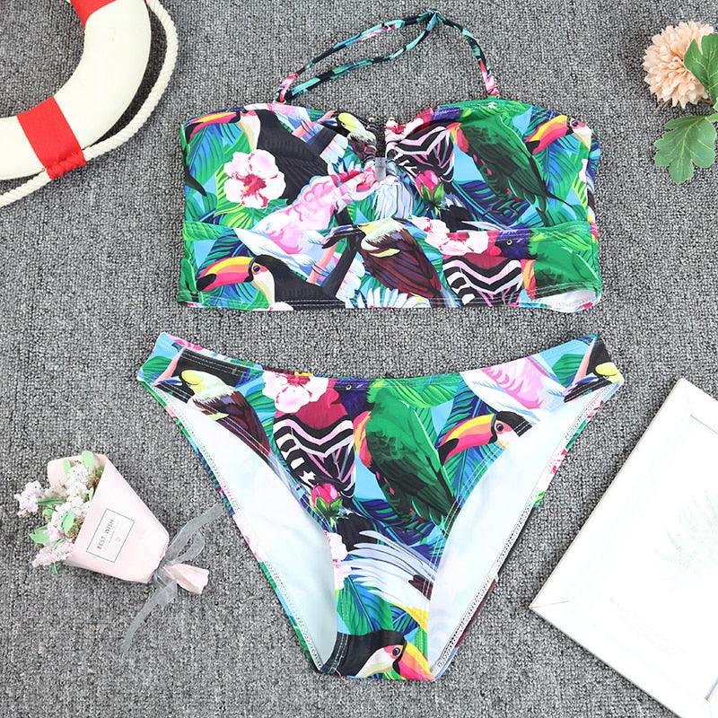 Maillot de bain de luxe pour femme, bikini noir, taille haute, 2 pièces, ensemble de maillot de bain, maillot de bain de plage pour femme, ensemble bikini bandage taille haute deux pièces, push-up