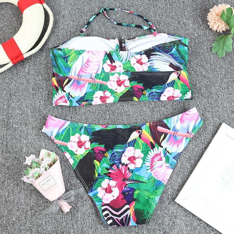 Maillot de bain de luxe pour femme, bikini noir, taille haute, 2 pièces, ensemble de maillot de bain, maillot de bain de plage pour femme, ensemble bikini bandage taille haute deux pièces, push-up