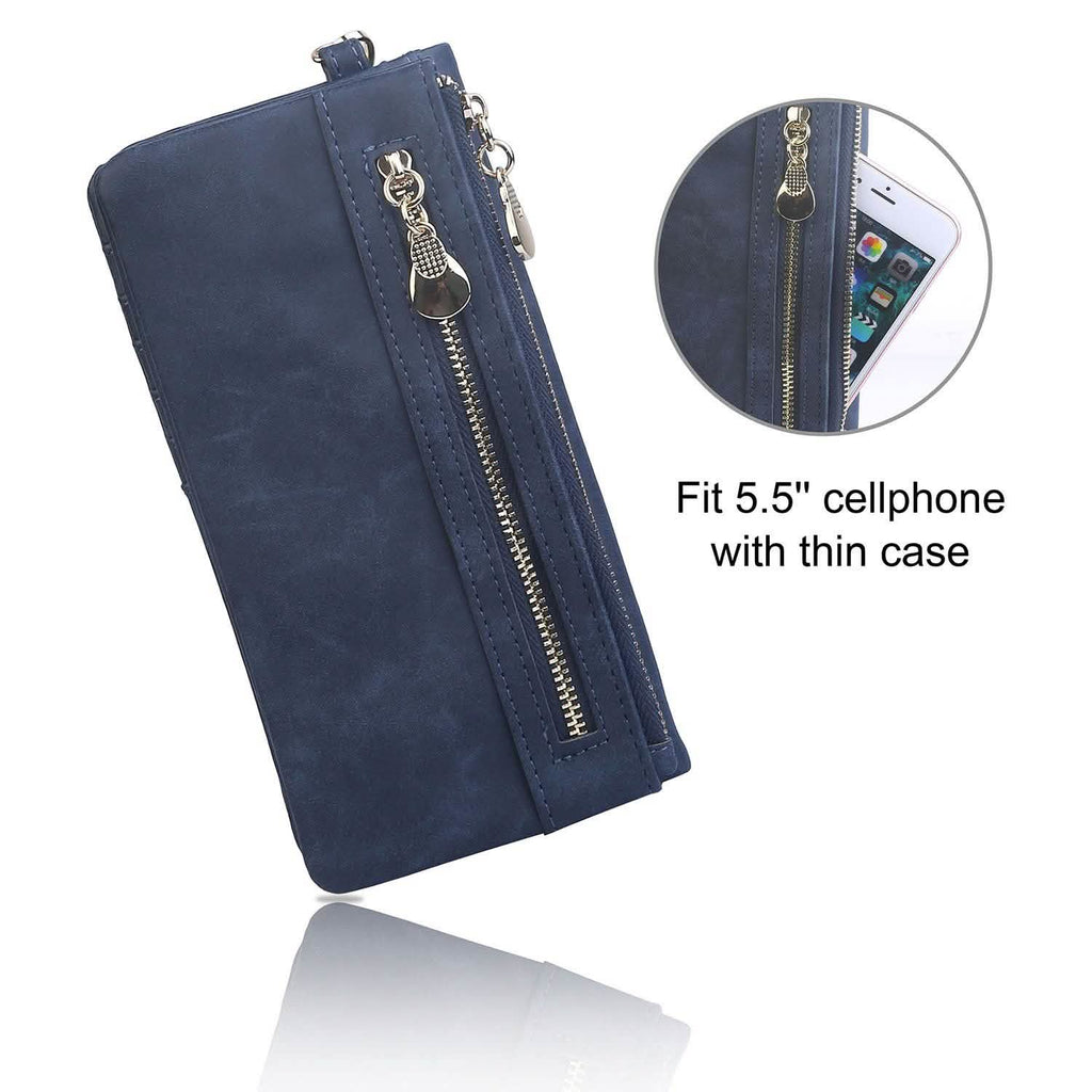 Portefeuille Pochette de Luxe en Cuir pour Femme