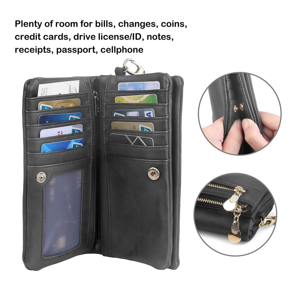 Portefeuille Pochette de Luxe en Cuir pour Femme