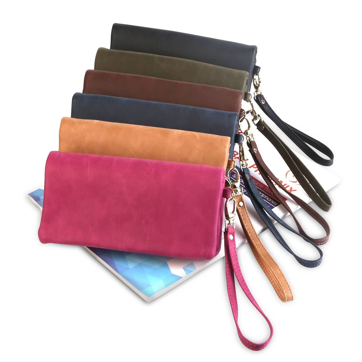 Portefeuille Pochette de Luxe en Cuir pour Femme