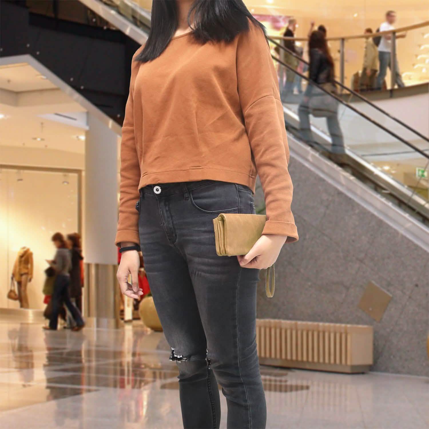 Portefeuille Pochette de Luxe en Cuir pour Femme