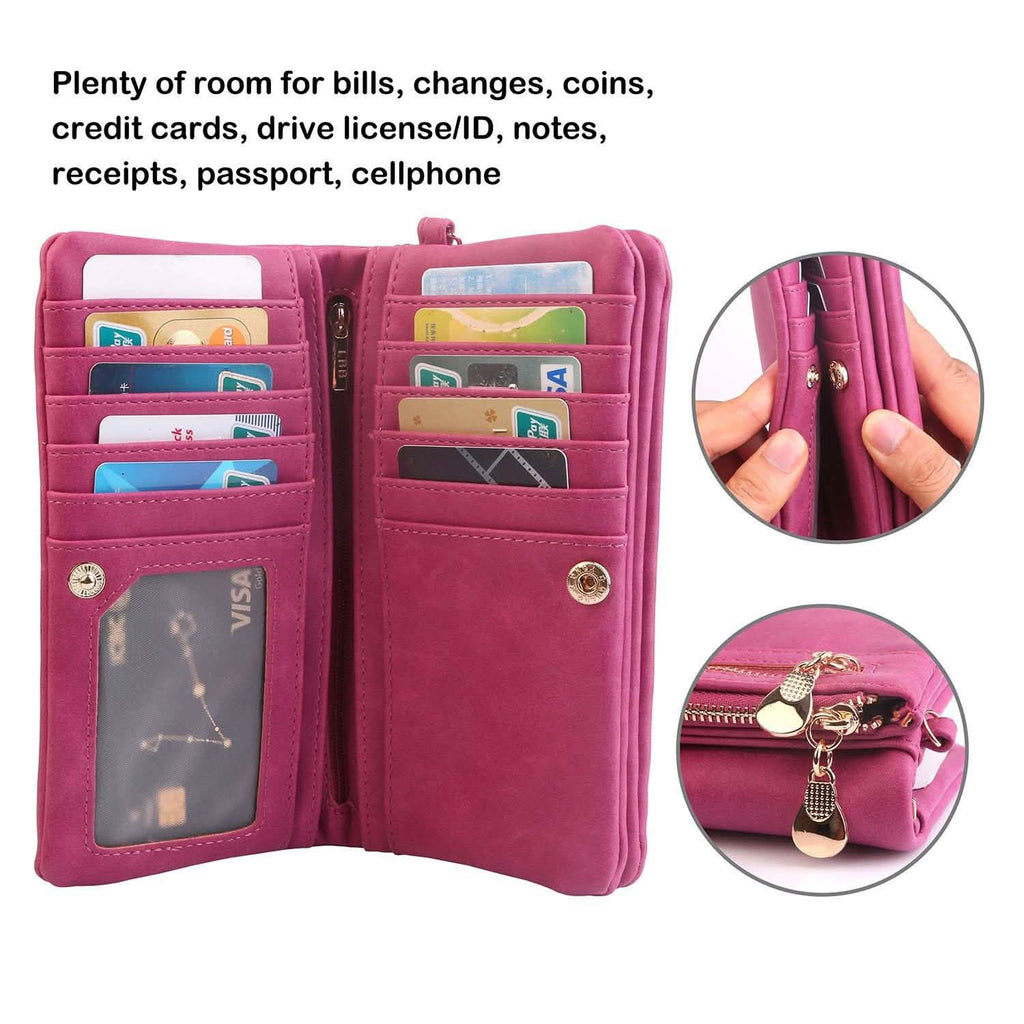 Portefeuille Pochette de Luxe en Cuir pour Femme