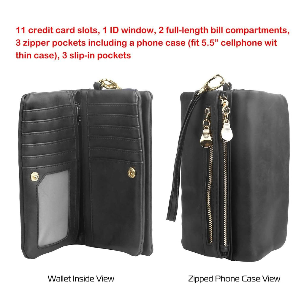 Portefeuille Pochette de Luxe en Cuir pour Femme
