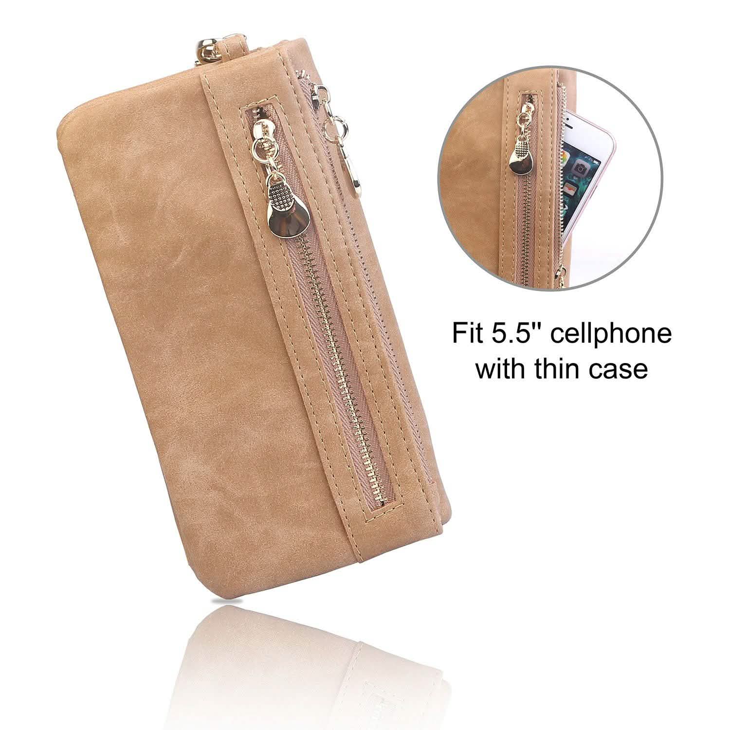 Portefeuille Pochette de Luxe en Cuir pour Femme
