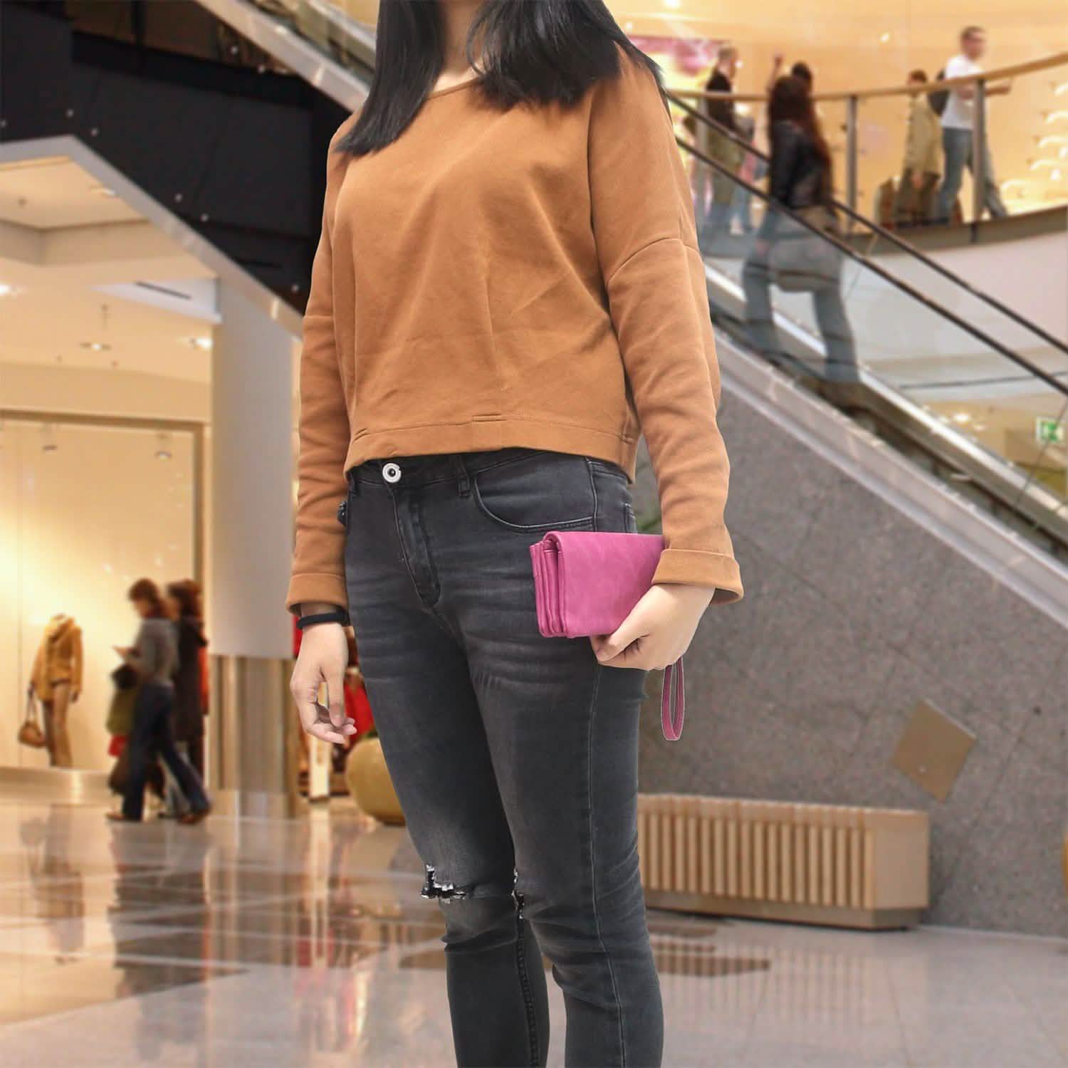 Portefeuille Pochette de Luxe en Cuir pour Femme