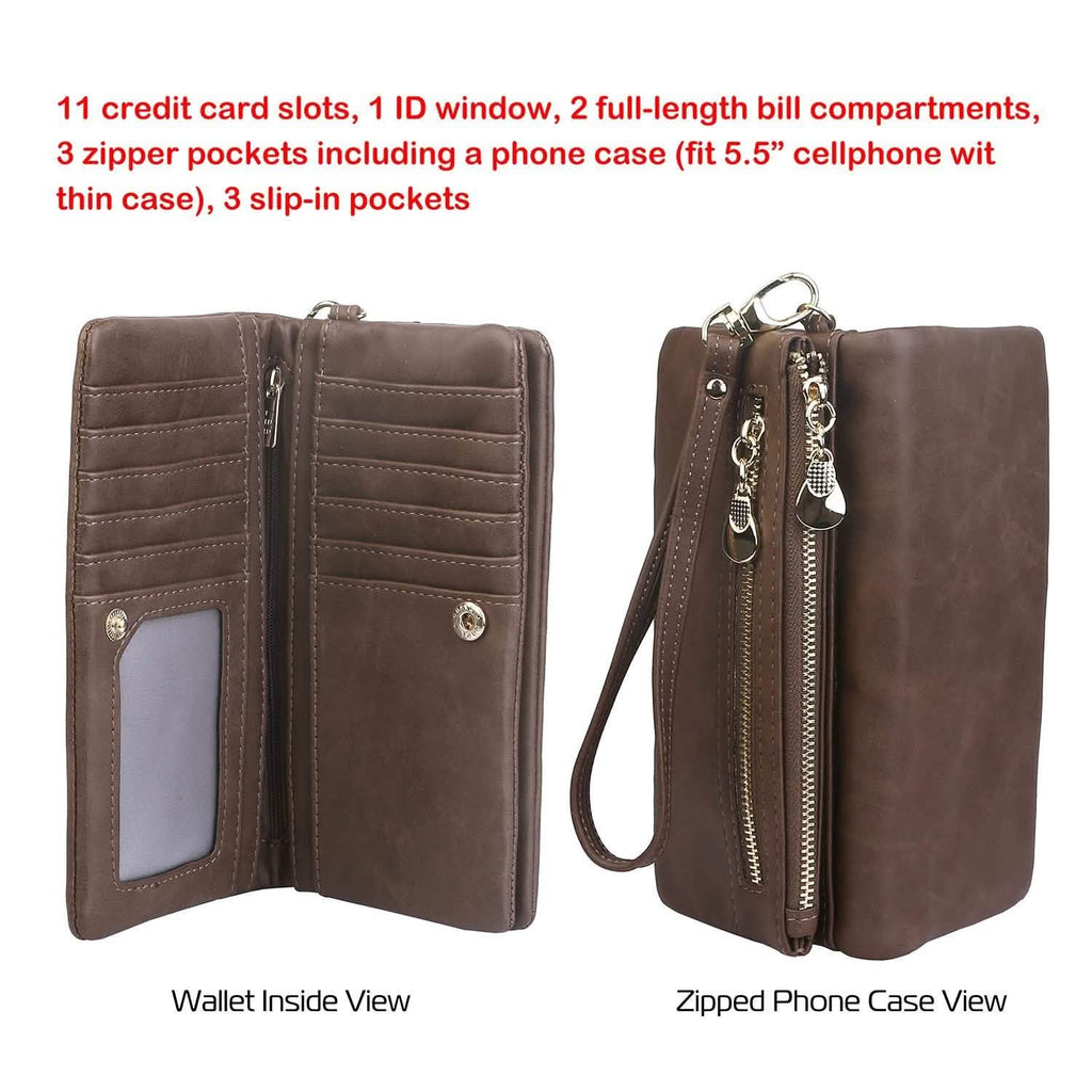 Portefeuille Pochette de Luxe en Cuir pour Femme