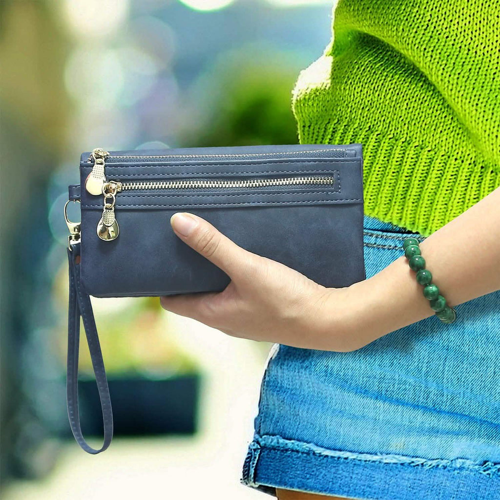 Portefeuille Pochette de Luxe en Cuir pour Femme