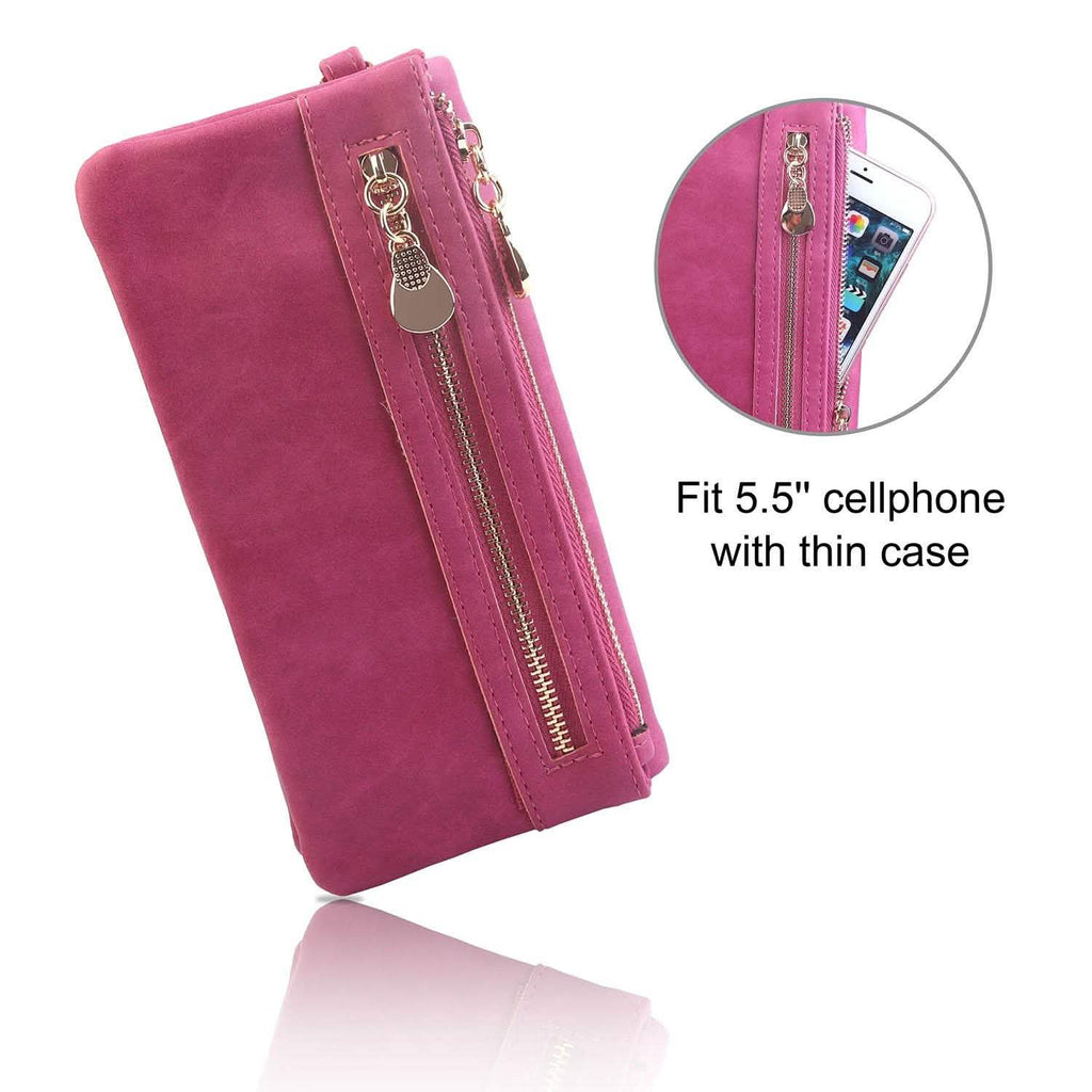 Portefeuille Pochette de Luxe en Cuir pour Femme