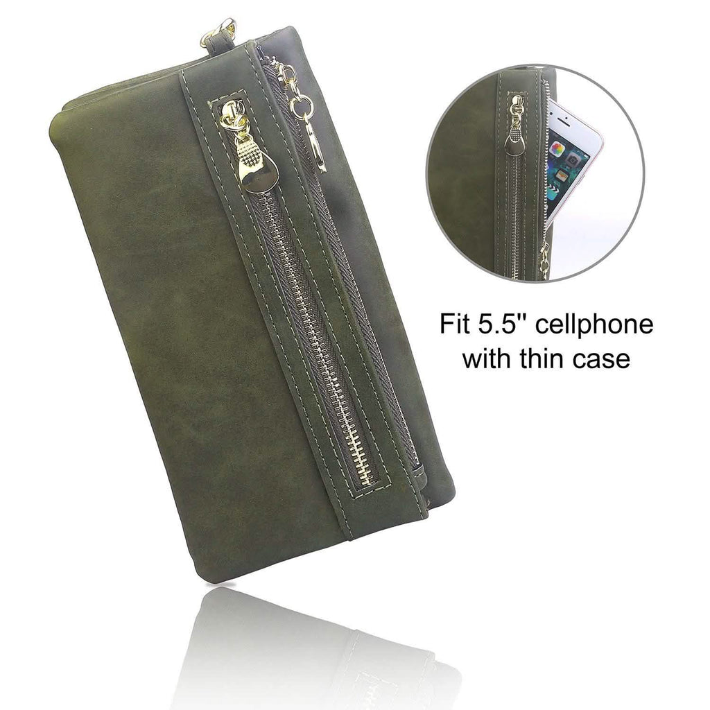 Portefeuille Pochette de Luxe en Cuir pour Femme