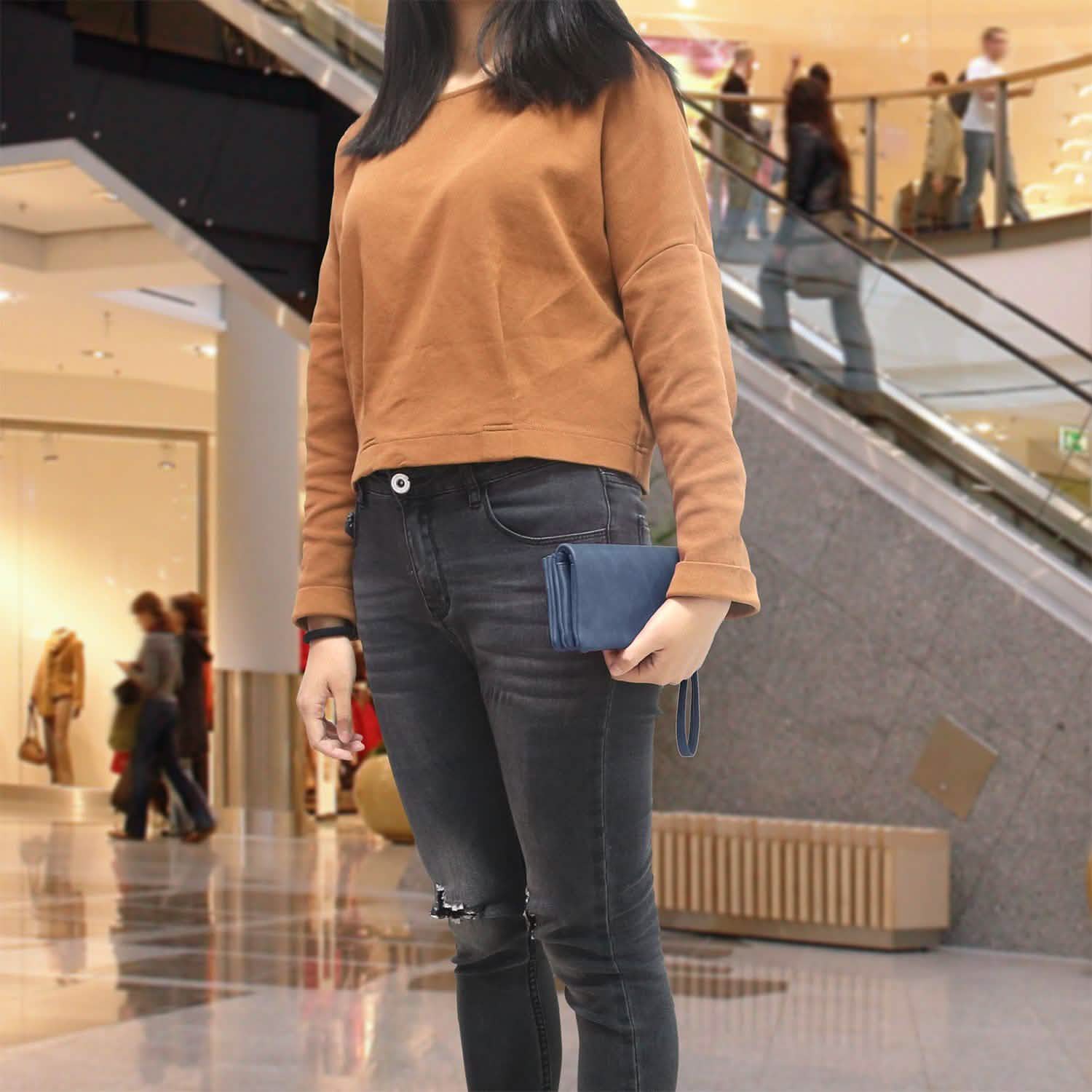 Portefeuille Pochette de Luxe en Cuir pour Femme