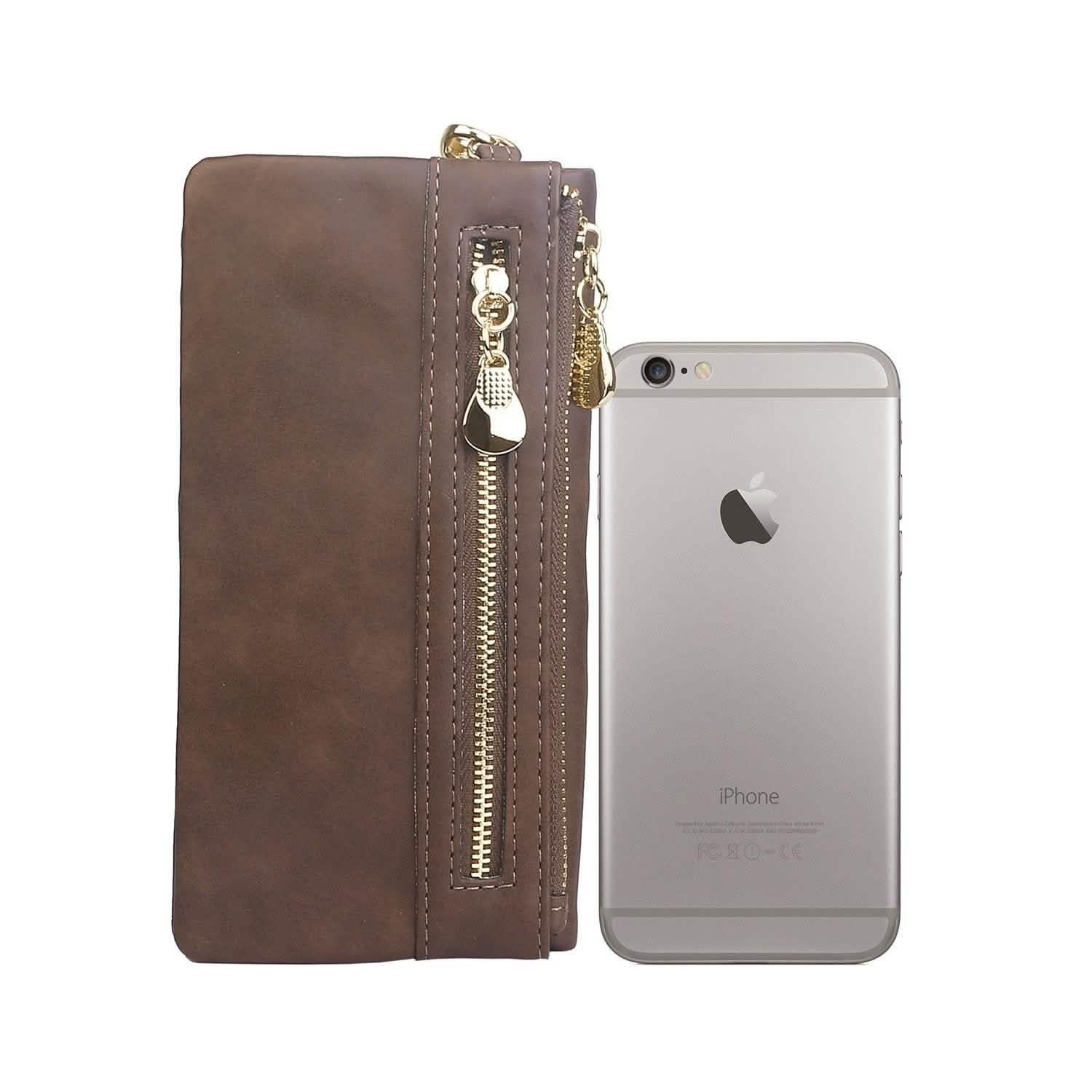 Portefeuille Pochette de Luxe en Cuir pour Femme
