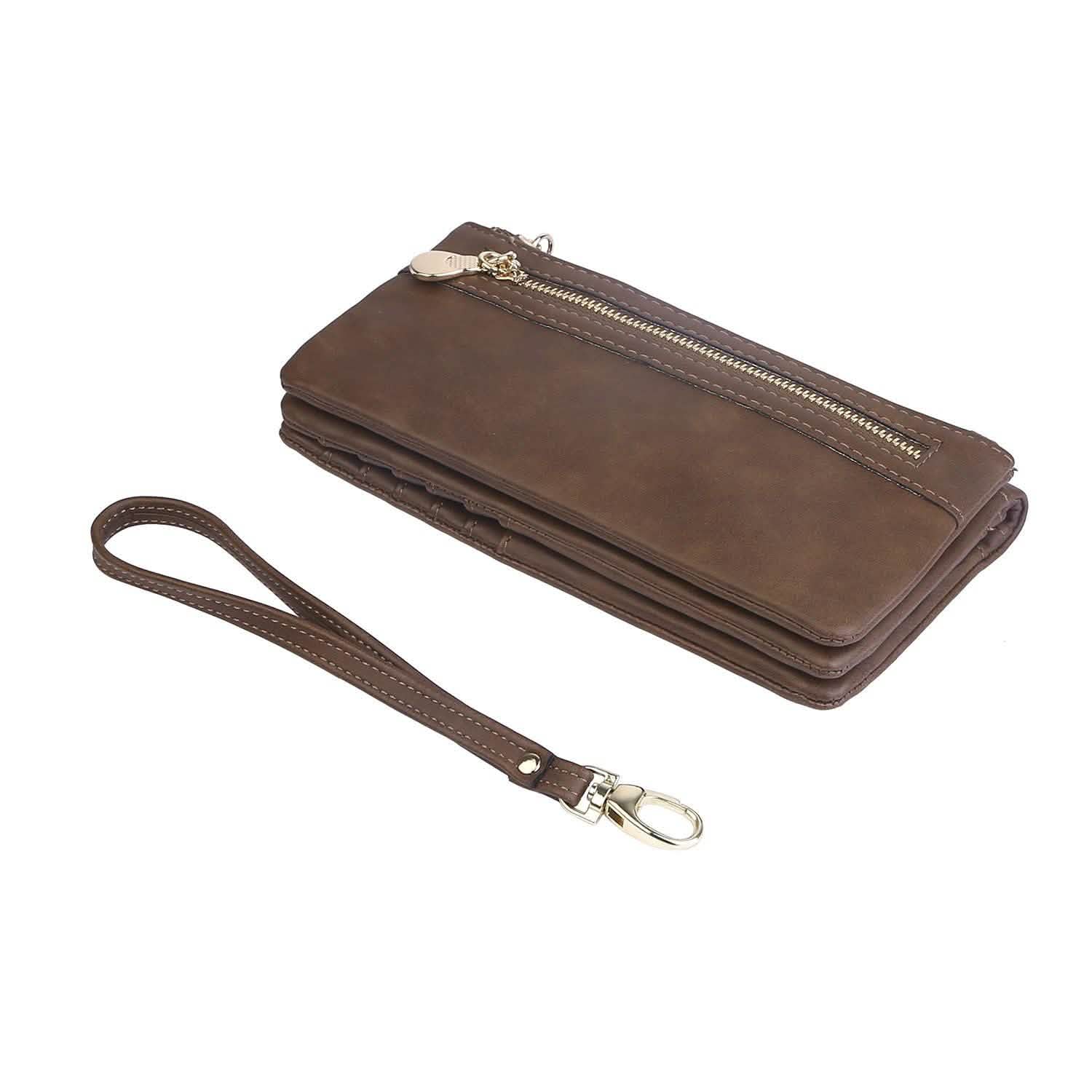 Portefeuille Pochette de Luxe en Cuir pour Femme