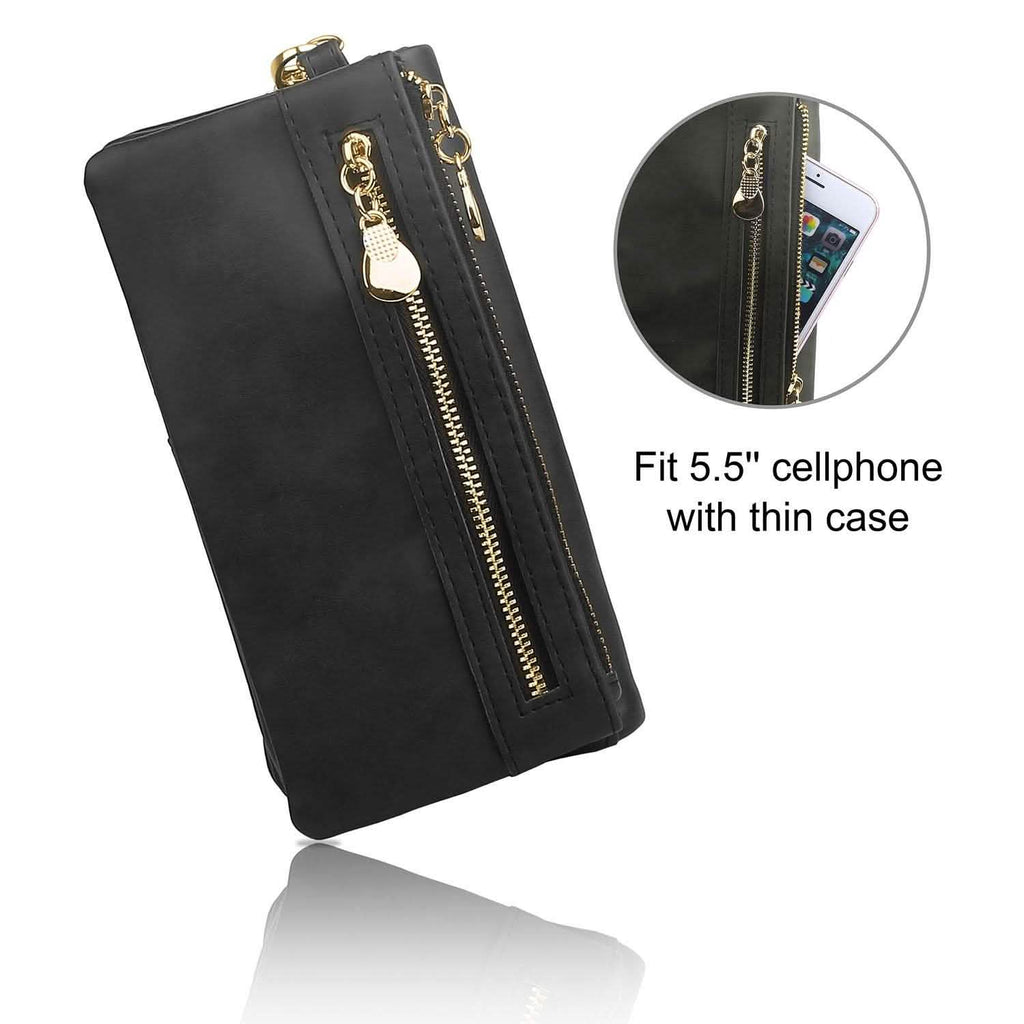 Portefeuille Pochette de Luxe en Cuir pour Femme