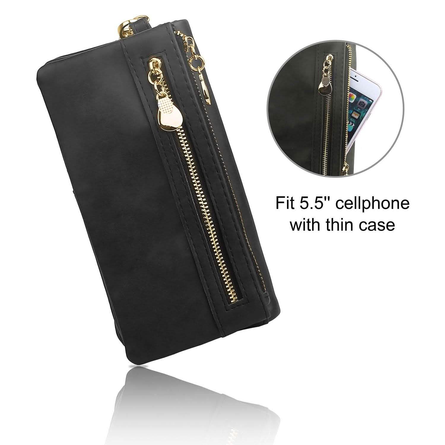 Portefeuille Pochette de Luxe en Cuir pour Femme