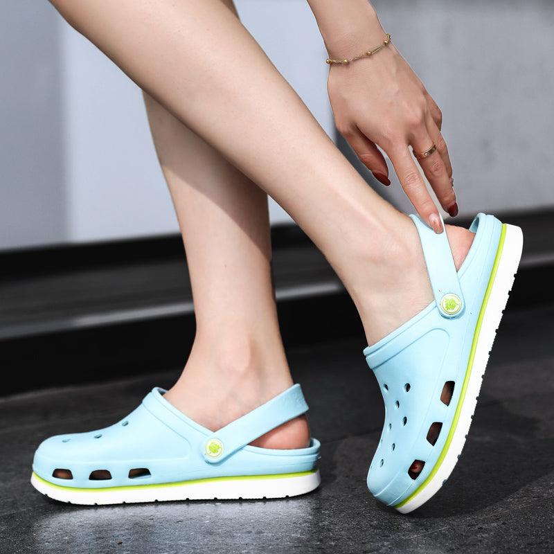 Sandales de luxe pour femme légères unisexe colorées chaussures de jardin sabots classiques design sandales claquettes d'été pour femme sandales de plage confortables à enfiler